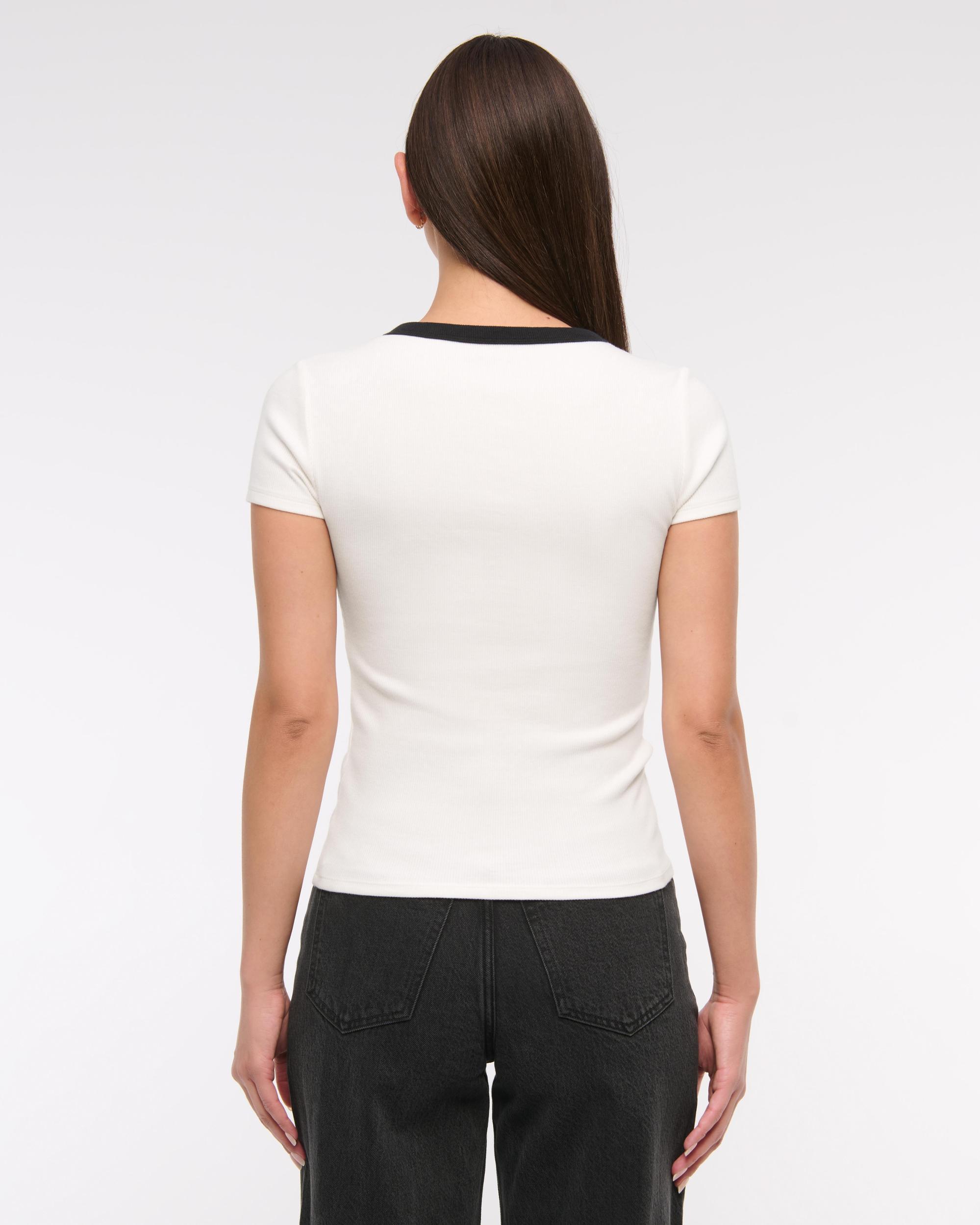 Ribbed Button-Through Top Product Image