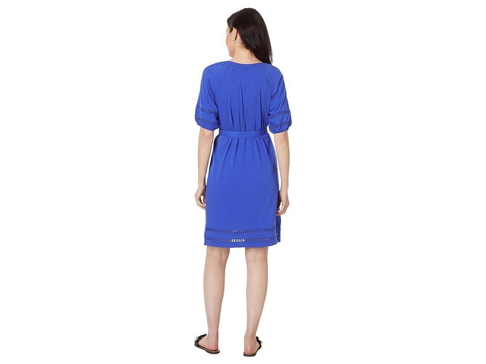 Tommy Hilfiger Puff Sleeve Belted Dress (Provence) Women's Dress Product Image