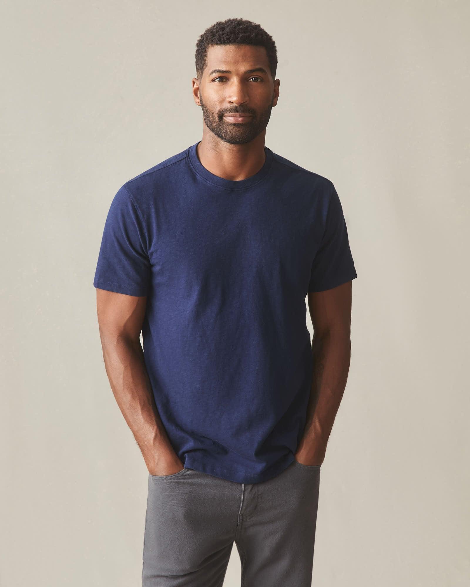 Men's Premium Slub Crew Tee - Pageant Blue Product Image