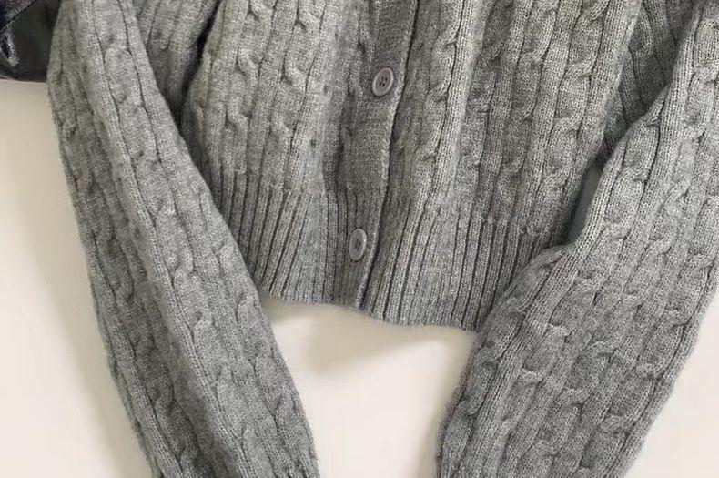 Plain Button-Up Cardigan Product Image