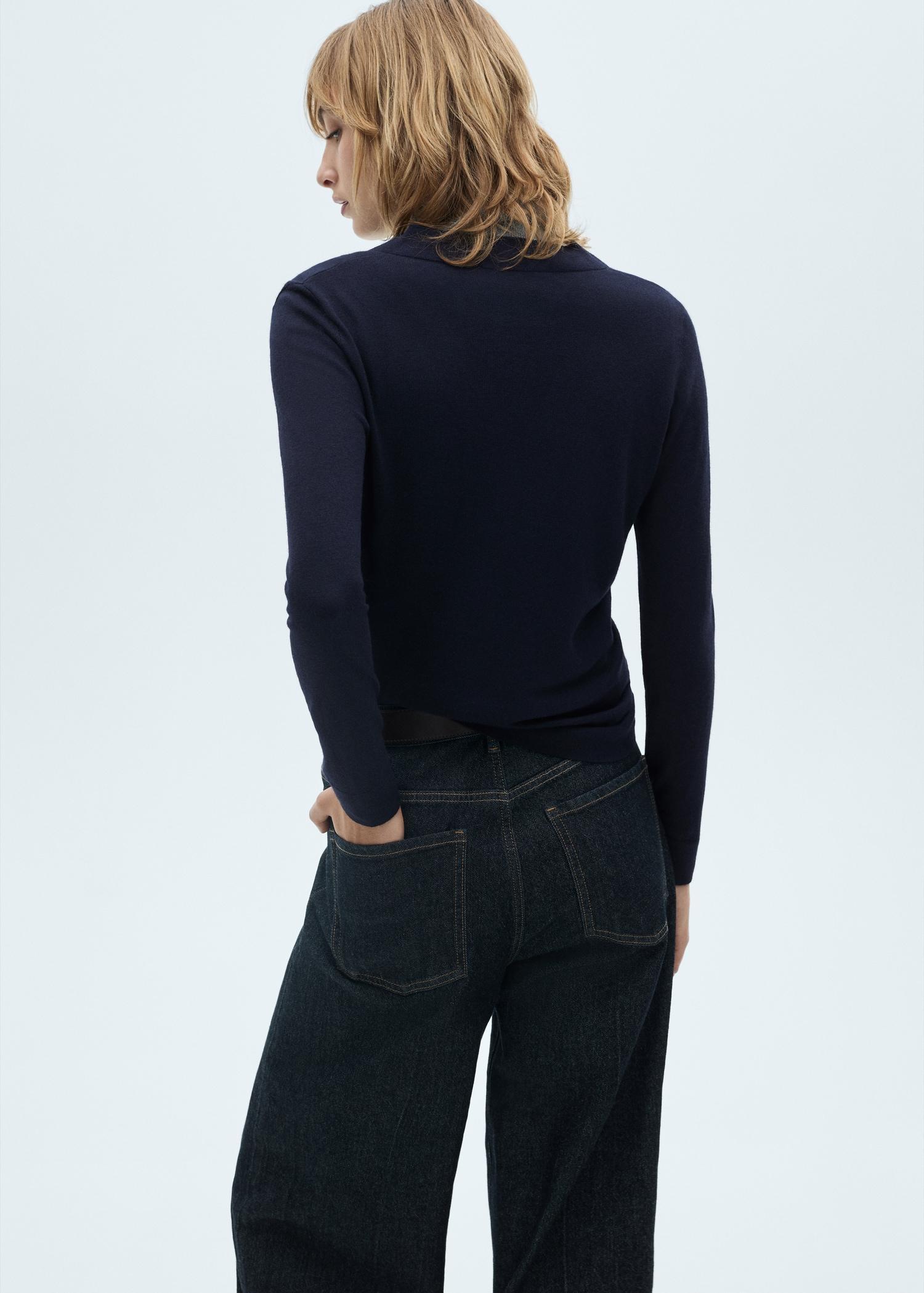 V-neck knit sweater - Women | MANGO USA Product Image