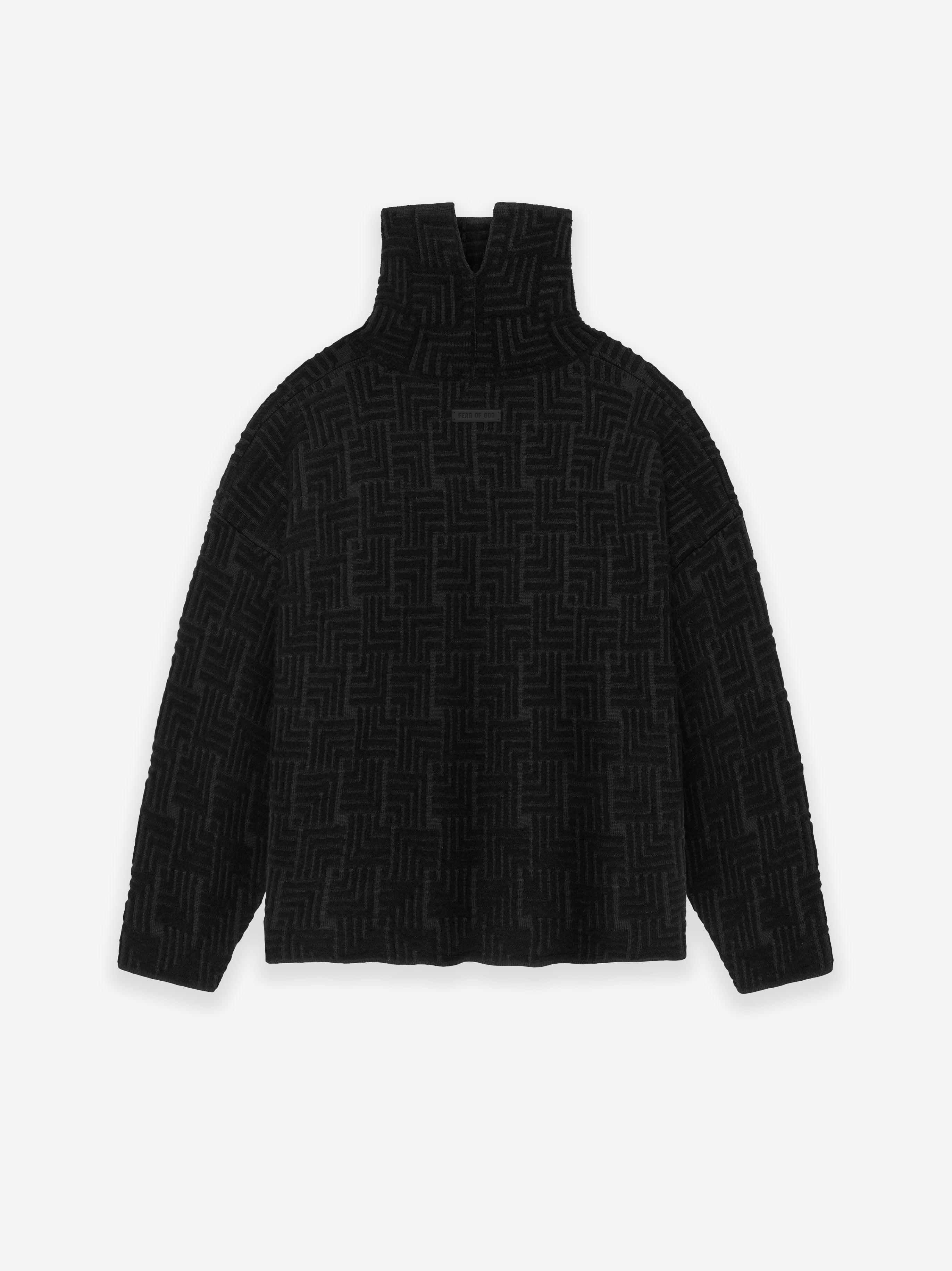 Wool Jacquard High Neck Sweater Male Product Image
