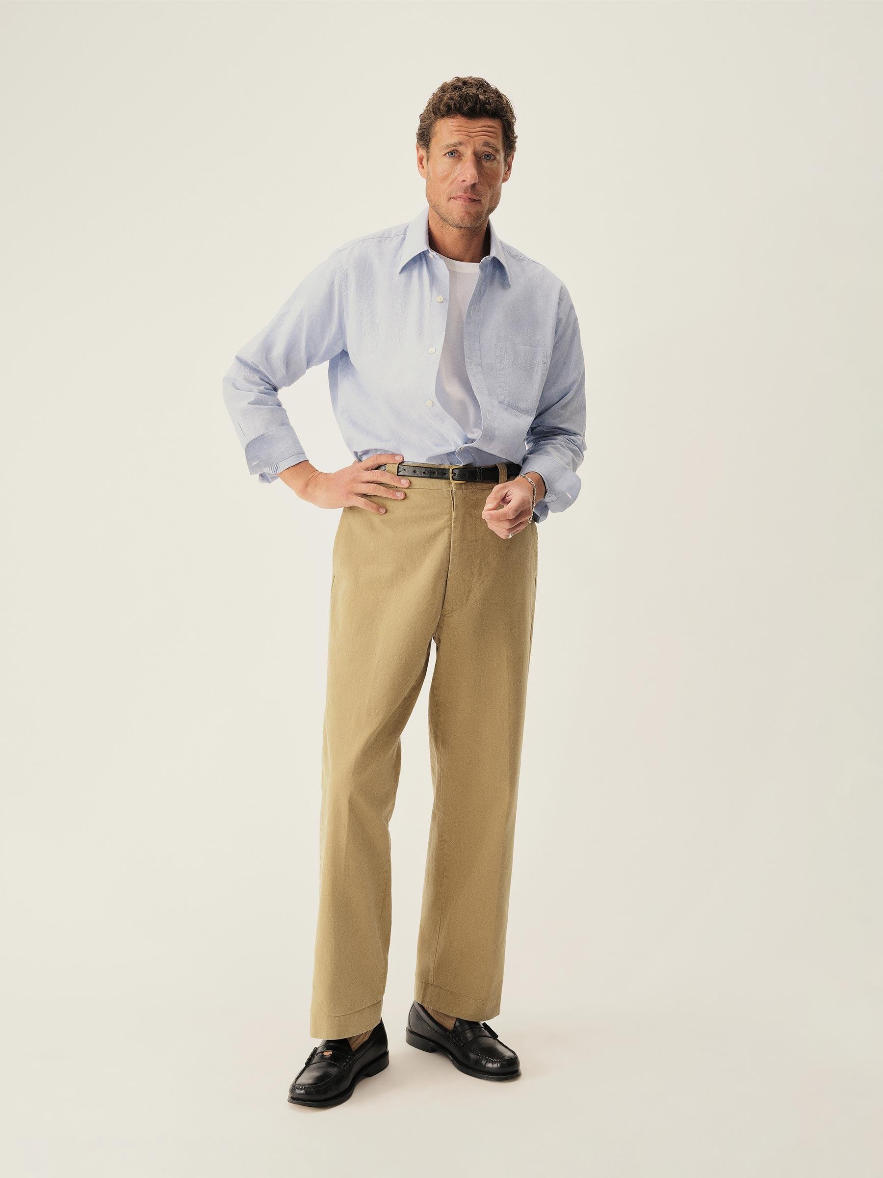 Azure End On End Wornwell One Pocket Shirt Product Image