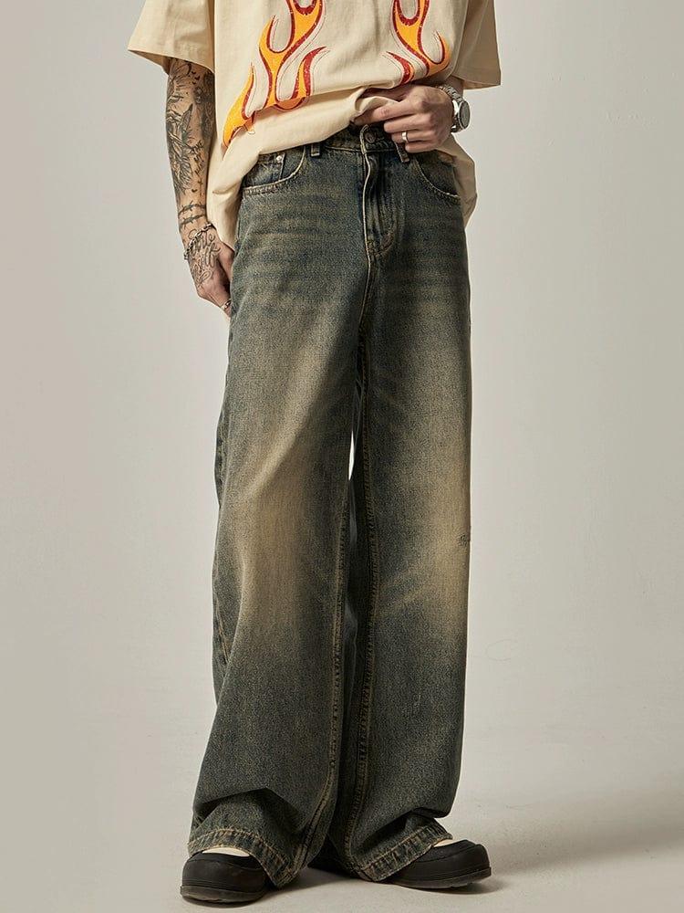 RT No. 11169 INDIGO BLUE STRAIGHT DENIM JEANS Product Image