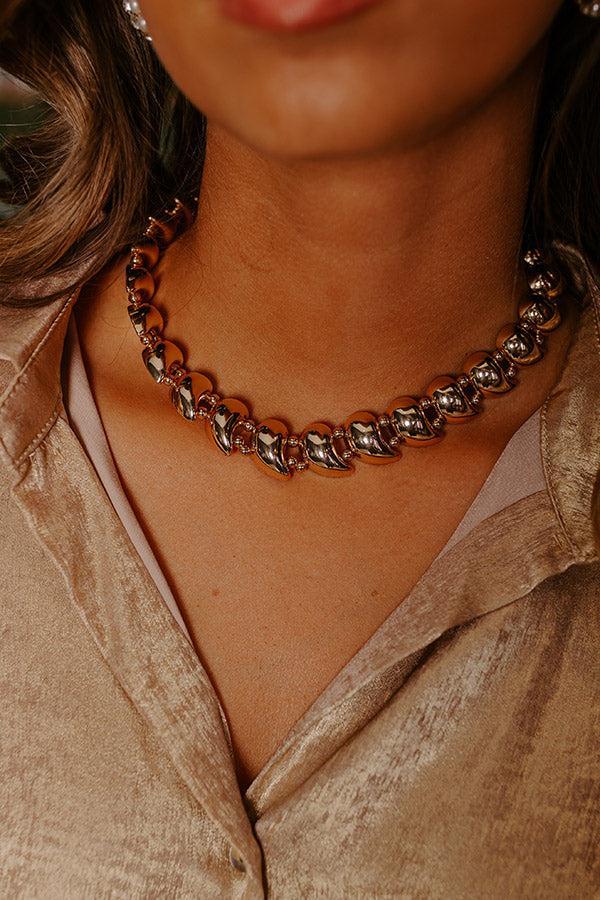 Statement Staple Necklace in Gold Product Image