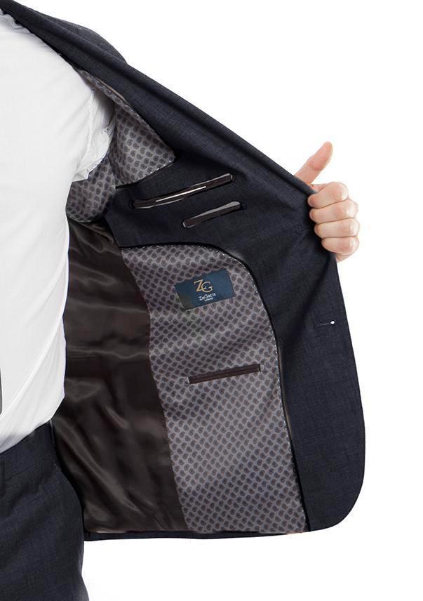 (38R, 46R, 48R, 52L) 100% Wool Modern Fit 2 Piece Navy Suit Product Image