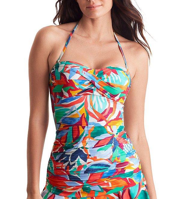 Mimi Flamingo Radiant Floral Cameron Shirred Skirted Swim Bottom Product Image
