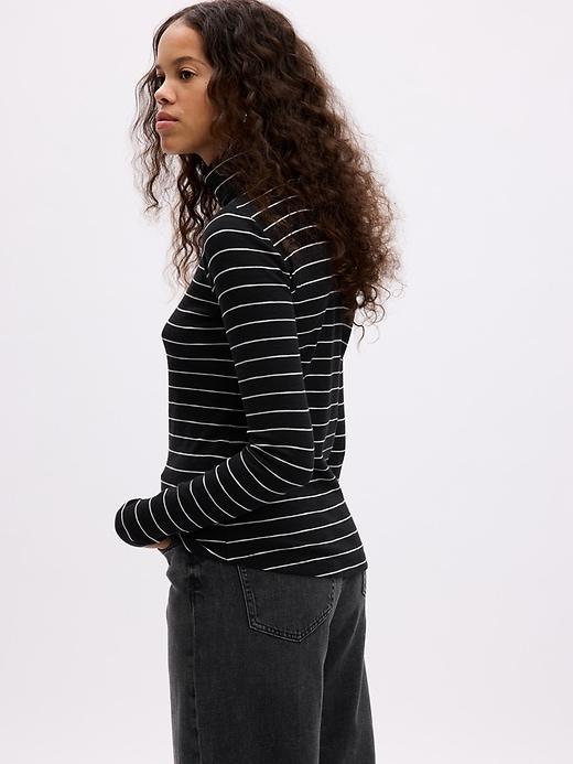 Essential Rib Turtleneck T-Shirt Product Image