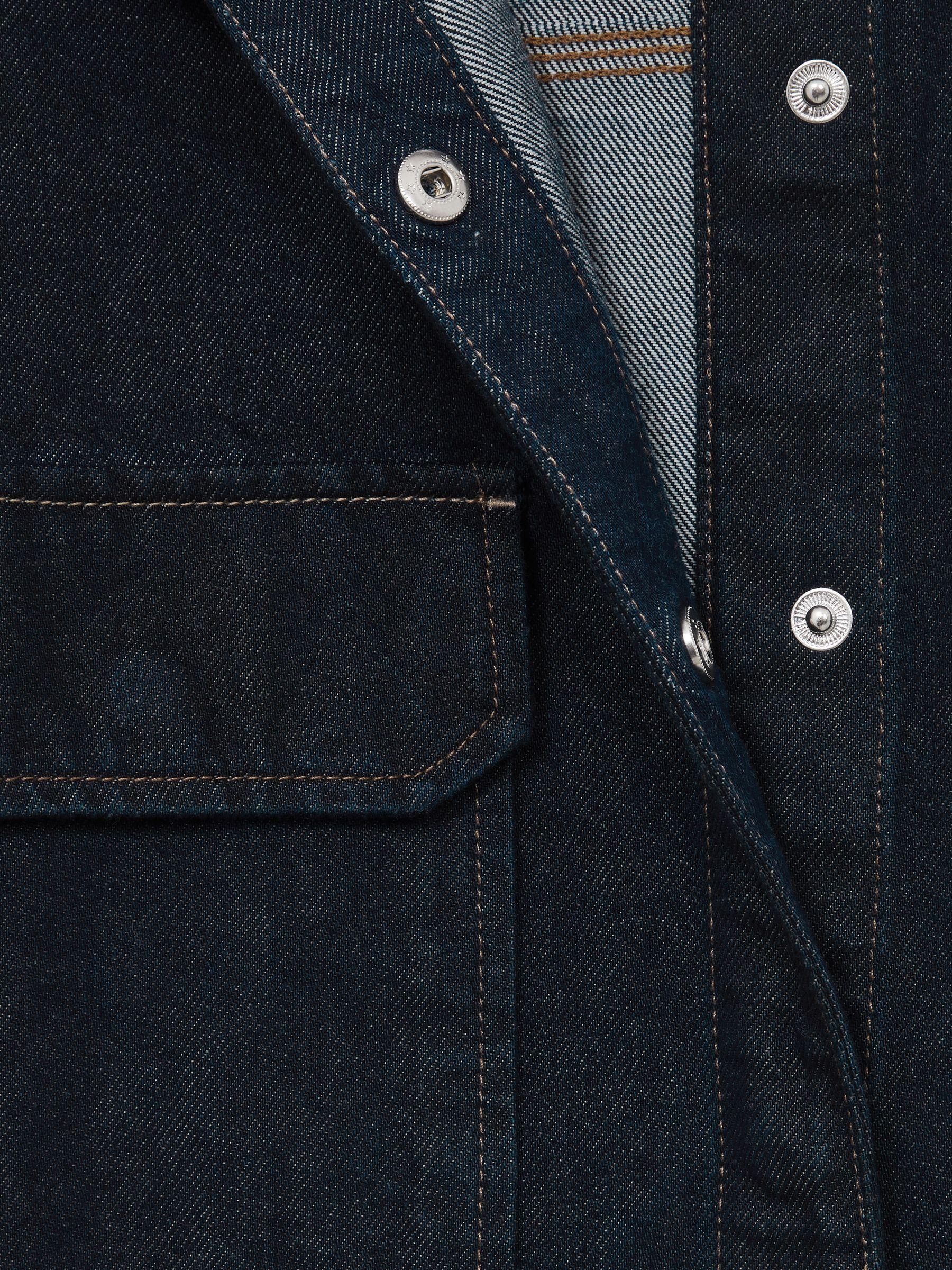 Oversized Denim Shirt in Dark Indigo Product Image