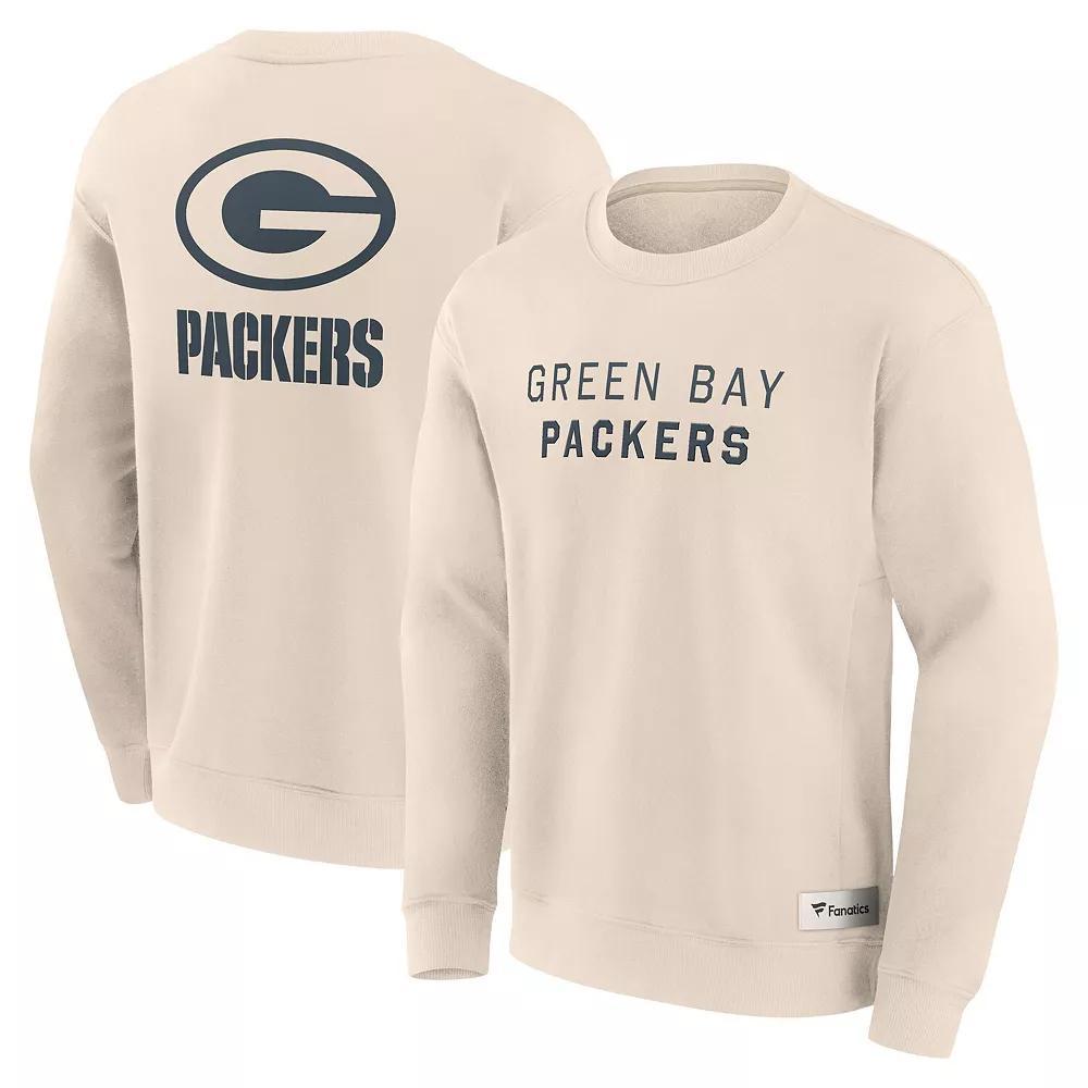 Men's Fanatics Cream Green Bay Packers Elements Future Ground Lettering Pullover Sweatshirt, Size: Small, Beige Product Image