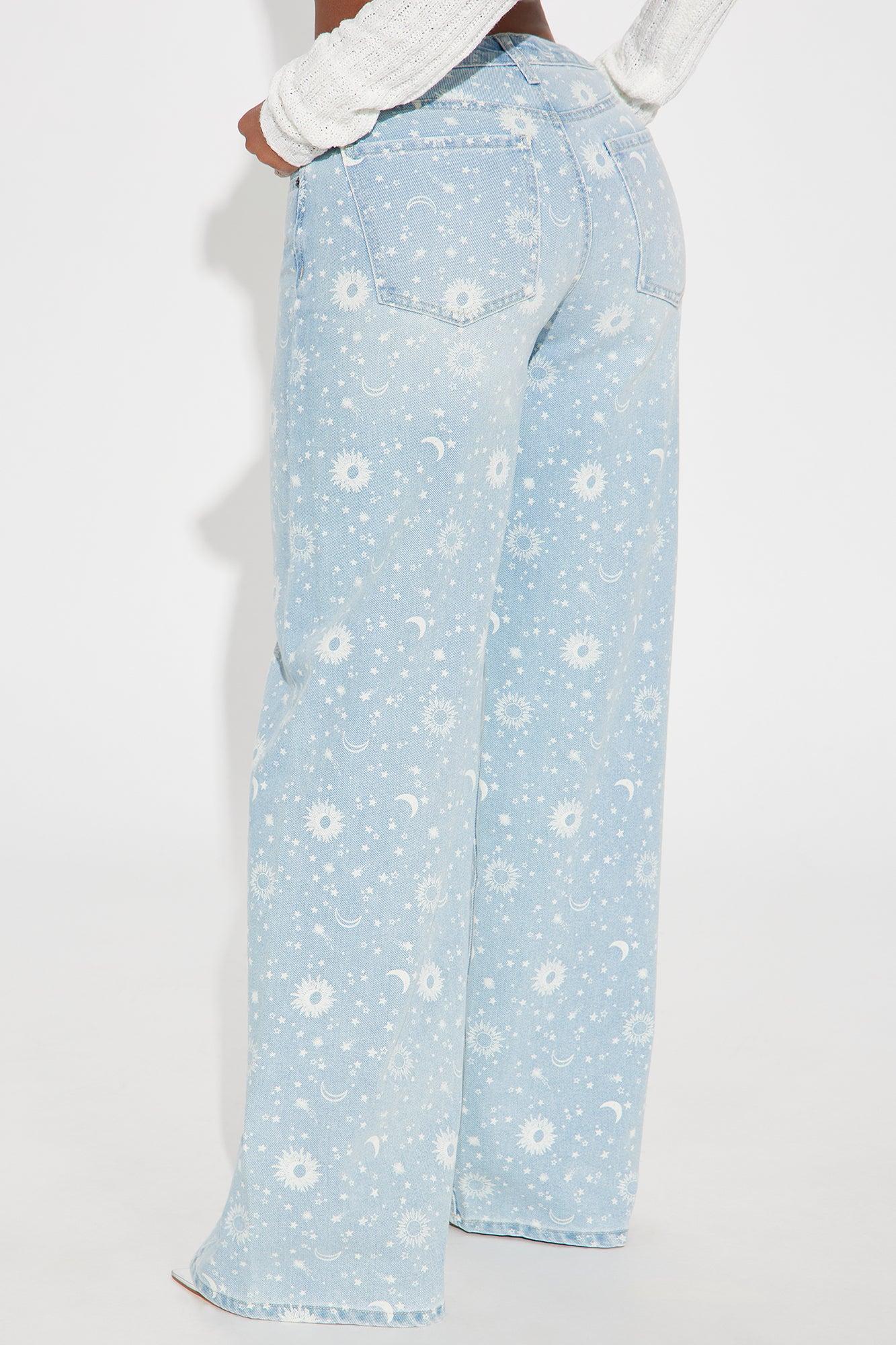 Stars Aligning Baggy Jeans - Light Wash Product Image