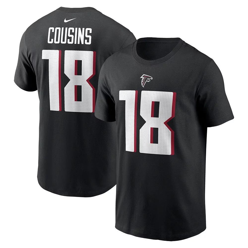 Men's Nike Kirk Cousins Black Atlanta Falcons Player Name & Number T-Shirt, Size: Large Product Image