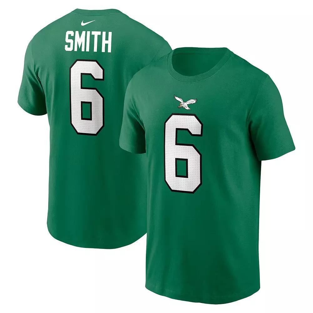 Men's Nike DeVonta Smith Kelly Green Philadelphia Eagles Alternate Player Name & Number T-Shirt, Size: Large Product Image