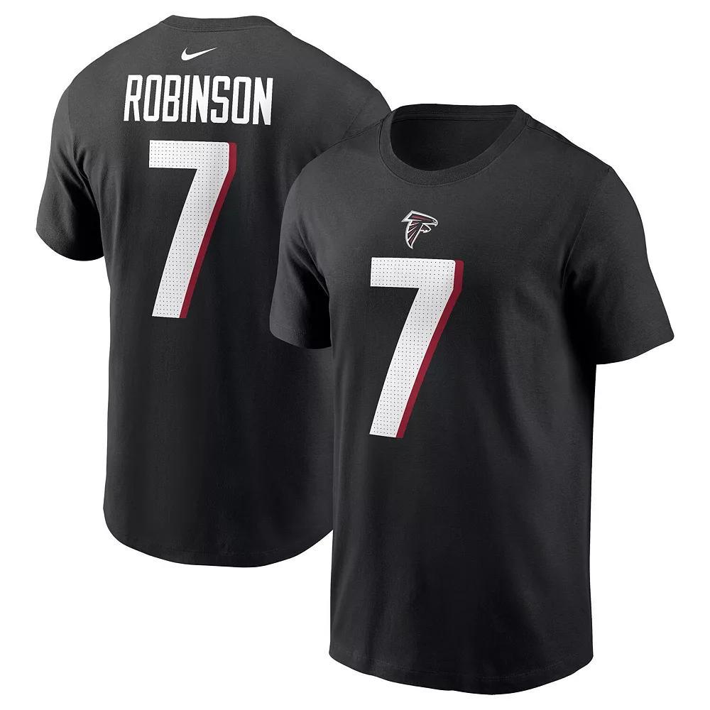 Men's Nike Bijan Robinson Black Atlanta Falcons 2023 NFL Draft First Round Pick Player Name & Number T-Shirt, Size: XL Product Image