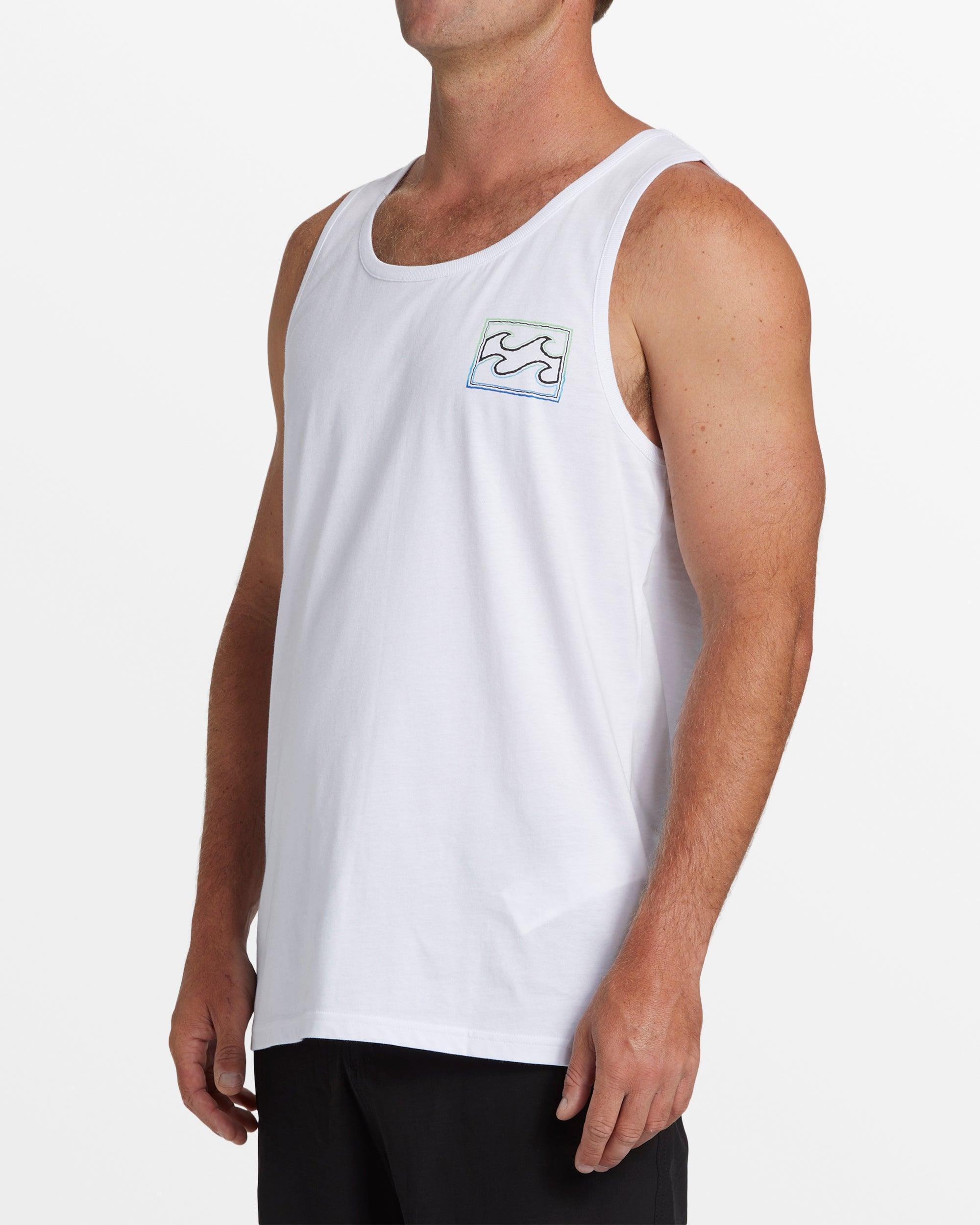 Crayon Wave Tank Top - White Male Product Image