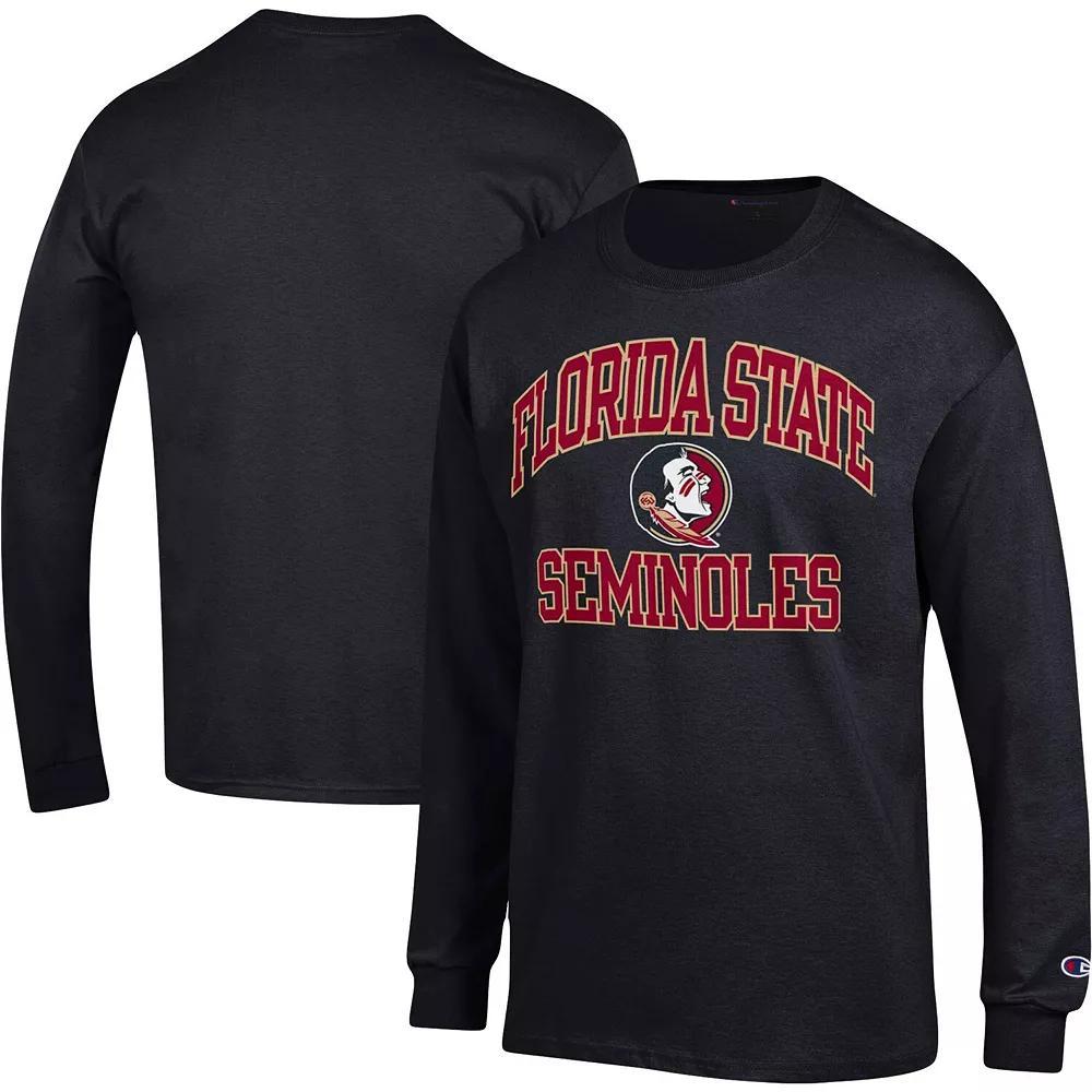 Men's Champion Black Florida State Seminoles High Motor Long Sleeve T-Shirt, Size: Large Product Image