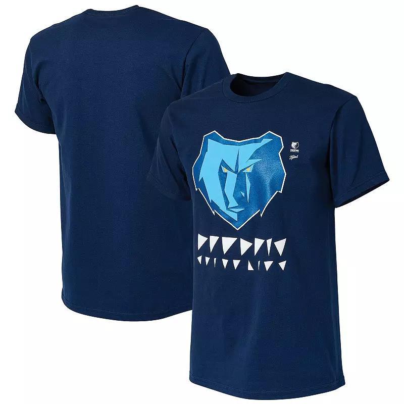Men's NBA x Naturel Navy Memphis Grizzlies No Caller ID T-Shirt, Size: Medium, Grz Blue Product Image
