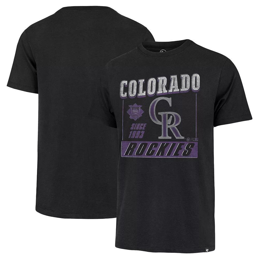 Men's '47 Black Colorado Rockies Outlast Franklin T-Shirt, Size: Medium Product Image