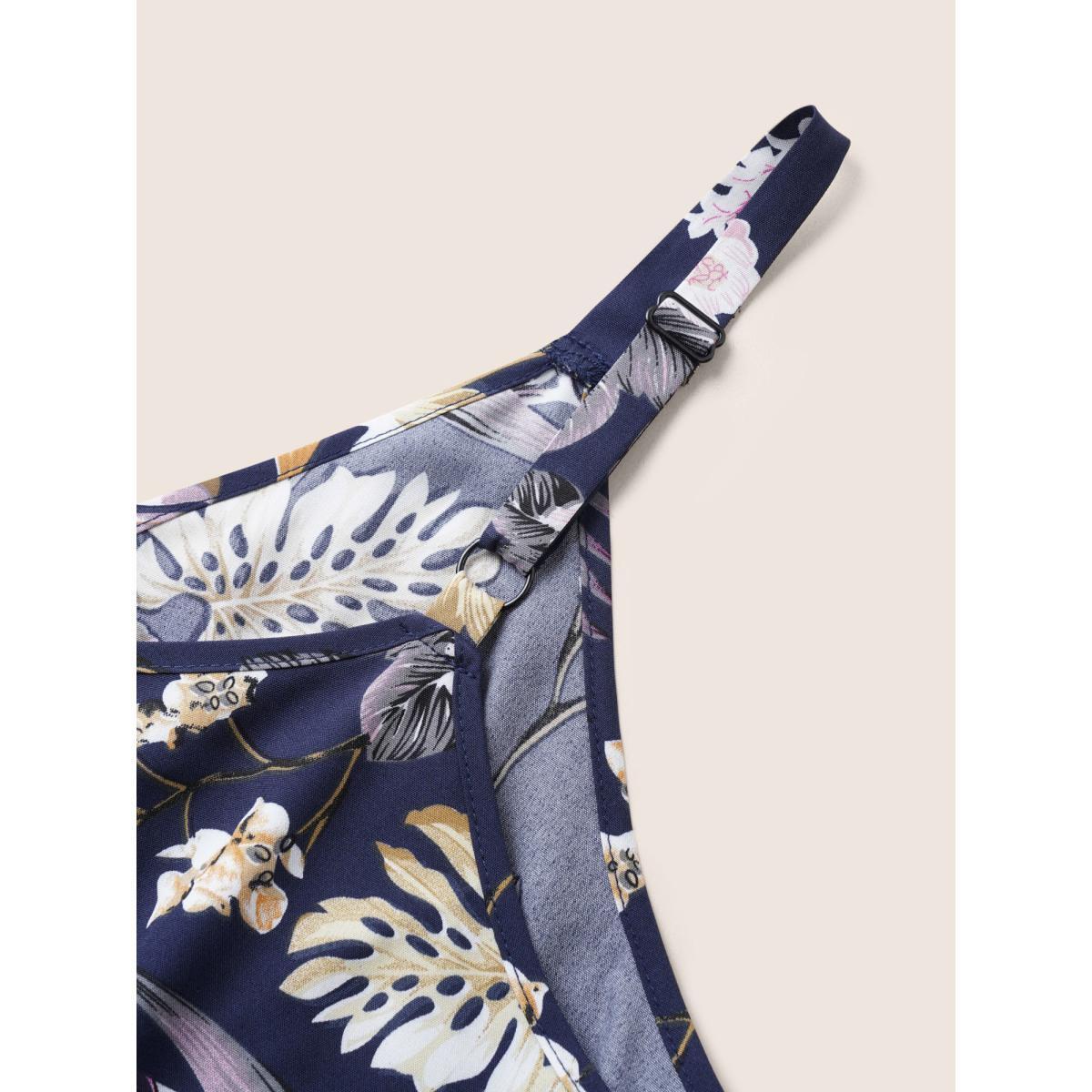 Floral Belted Pocket Wrap Cami Jumpsuit Product Image
