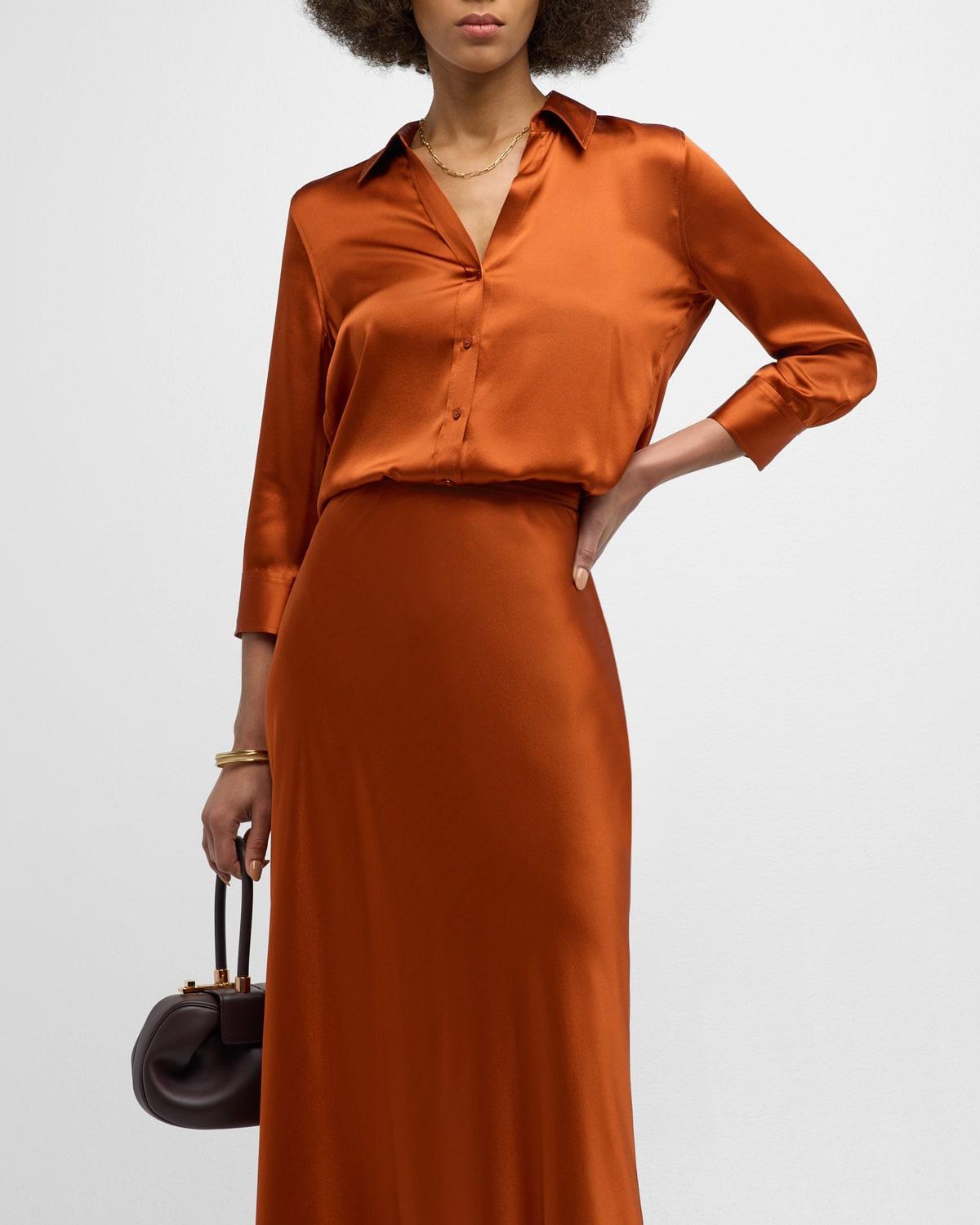 LAgence Dani Silk Charmeuse Blouse Product Image