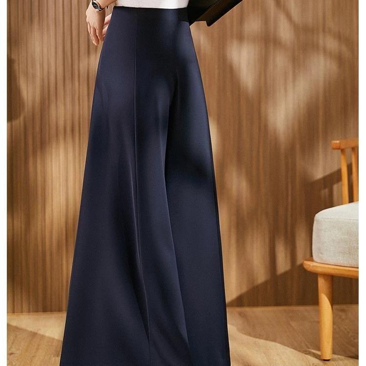 High Rise Plain Wide Leg Pants Product Image