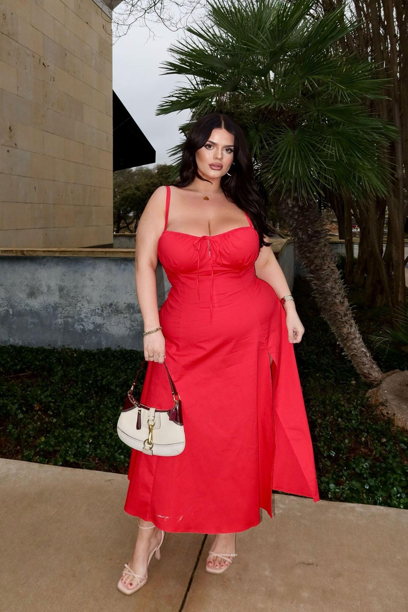 Juniper Midi Dress - Red Product Image