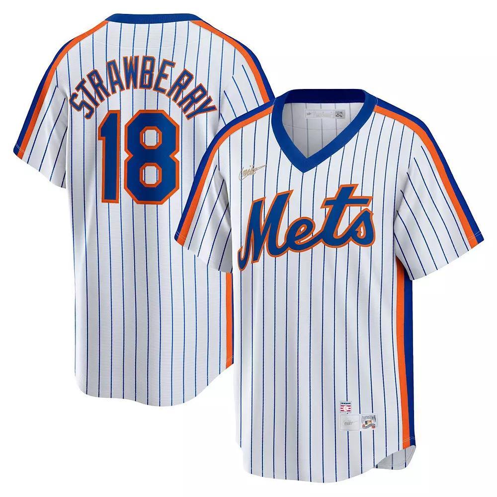Men's Nike Darryl Strawberry White New York Mets Home Cooperstown Collection Player Jersey, Size: Medium Product Image