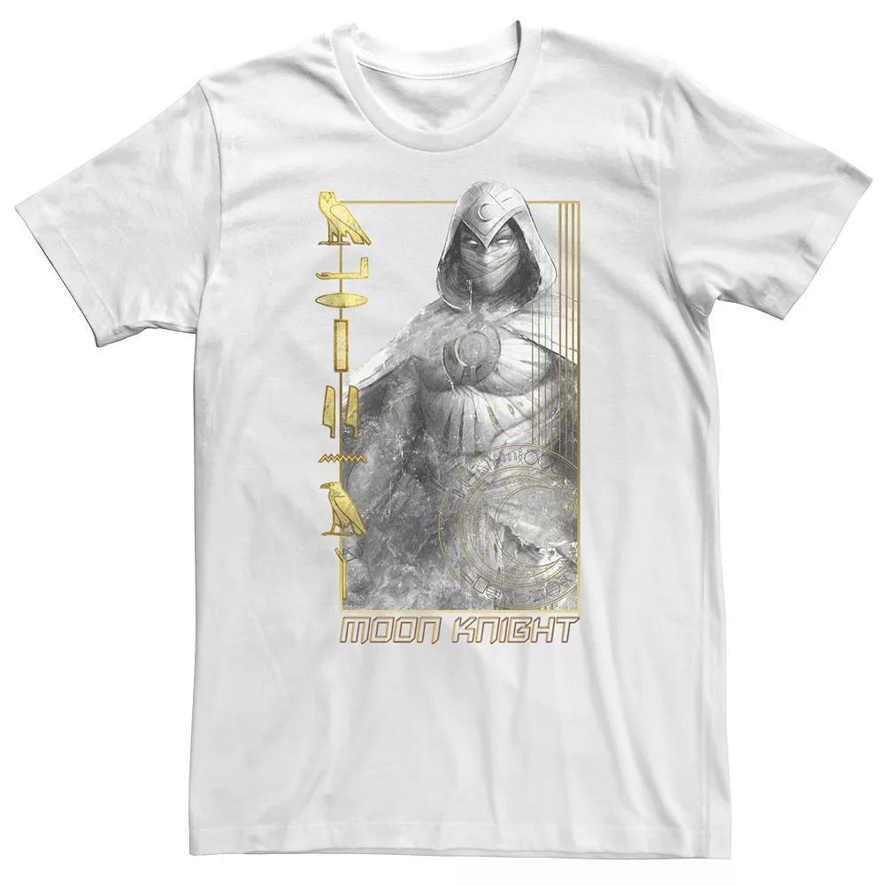 Big & Tall Marvel Moon Knight Moon Is Bright Glyphs Tee, Men's, Size: XXL Tall, White Product Image