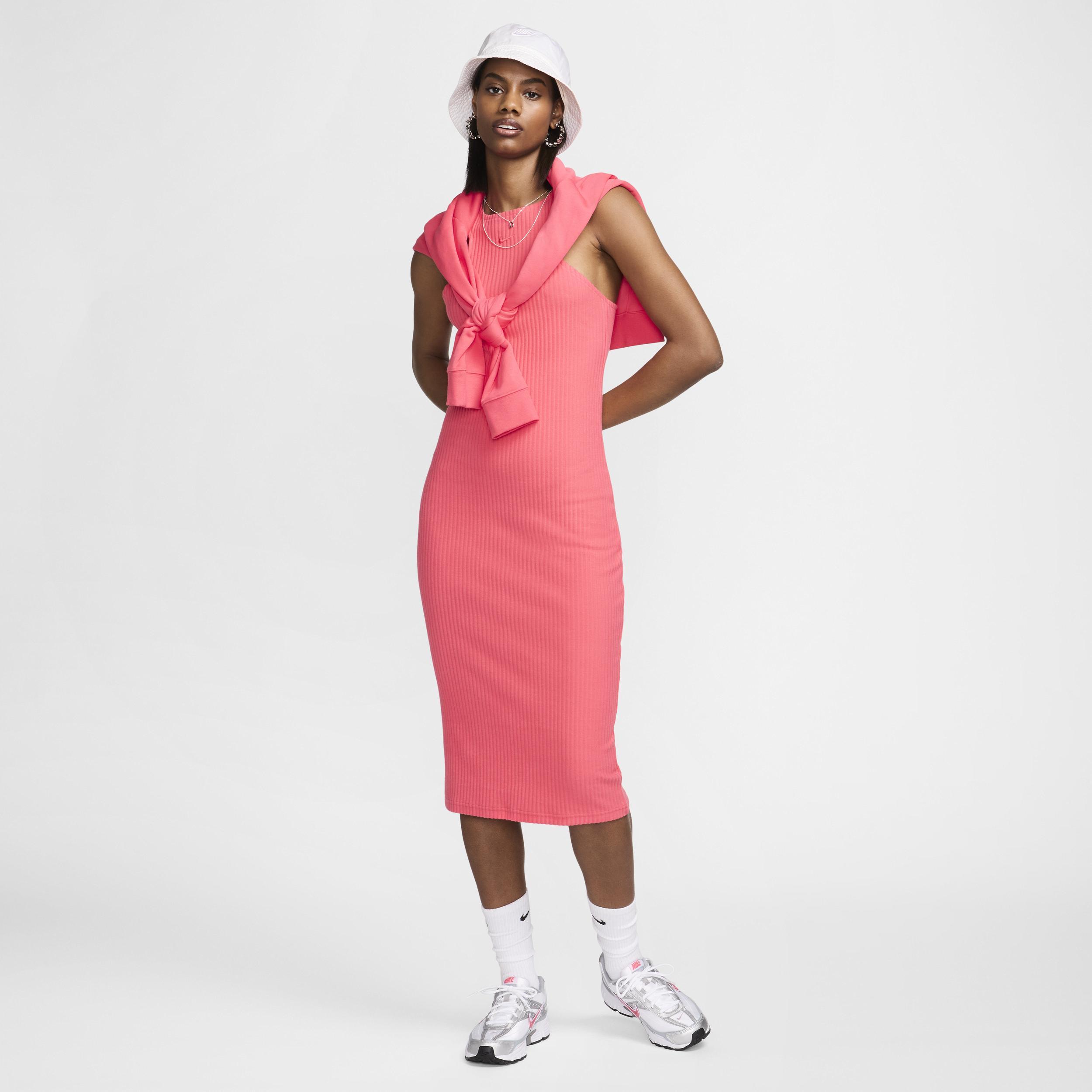 Nike Womens Nike Chill Knit Rib Dress - Womens Aster Pink/Aster Pink Product Image