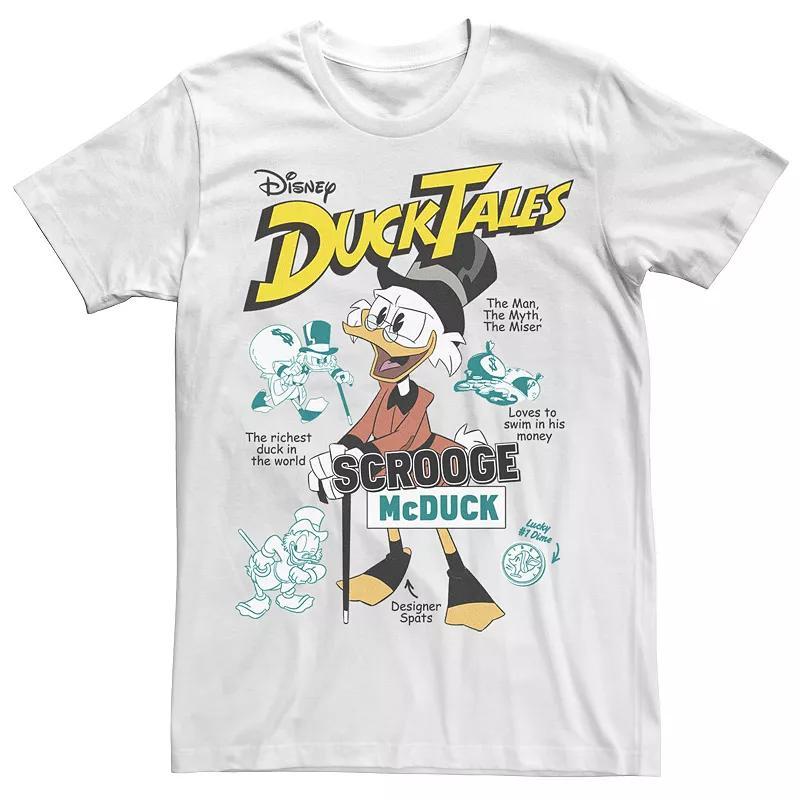 Big & Tall Disney Duck Tales Richest Duck Vintage Poster Tee, Men's, Size: 3XL, Athletic Grey Product Image