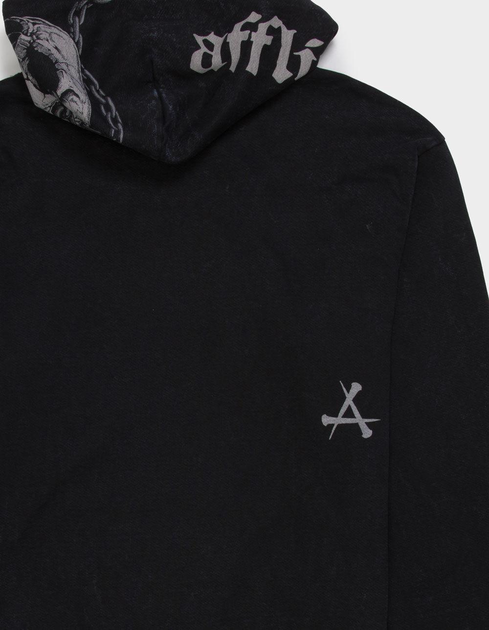 AFFLICTION Decimation Mens Hoodie - WASHED BLACK Product Image
