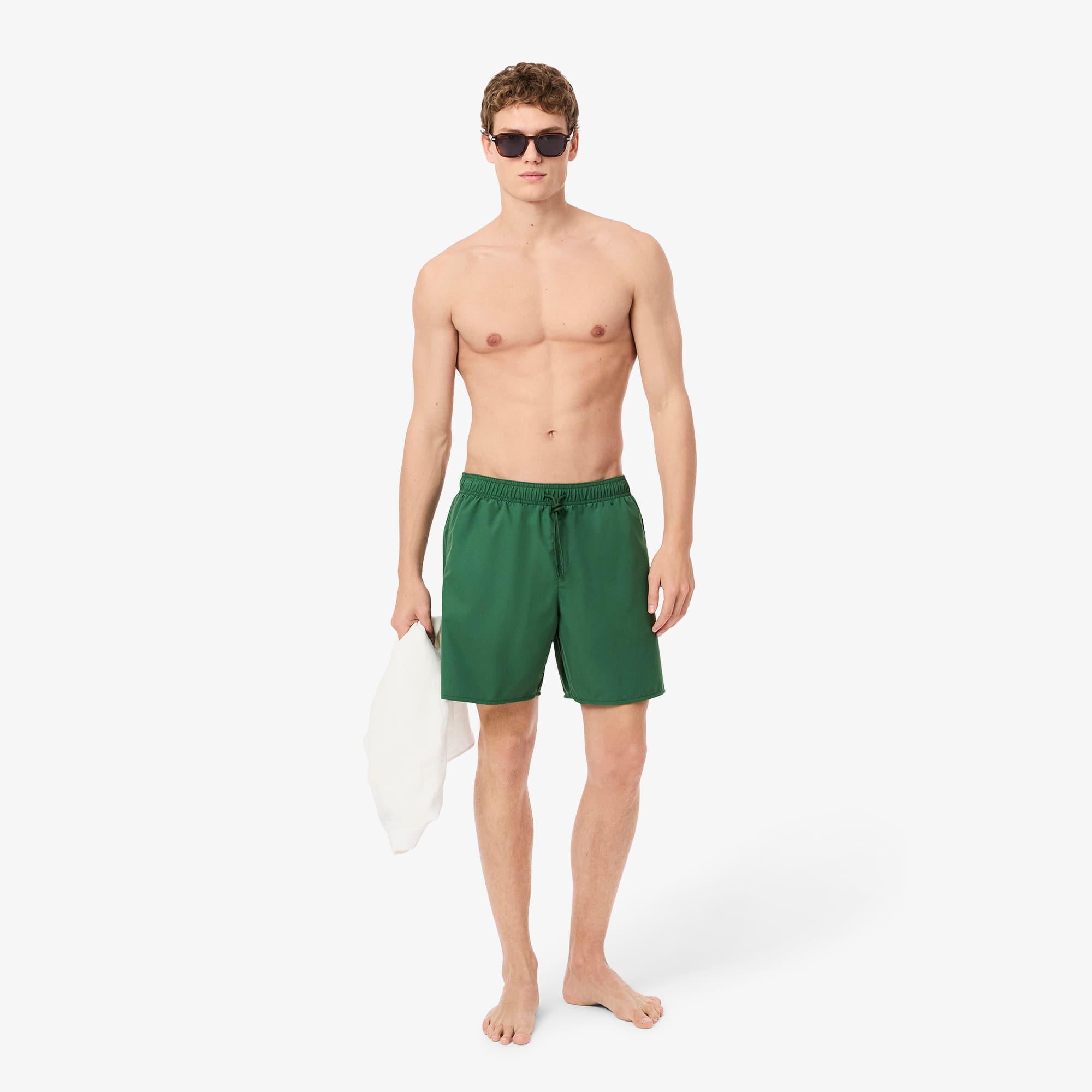 Mid Length Monochrome Swim Trunks Product Image