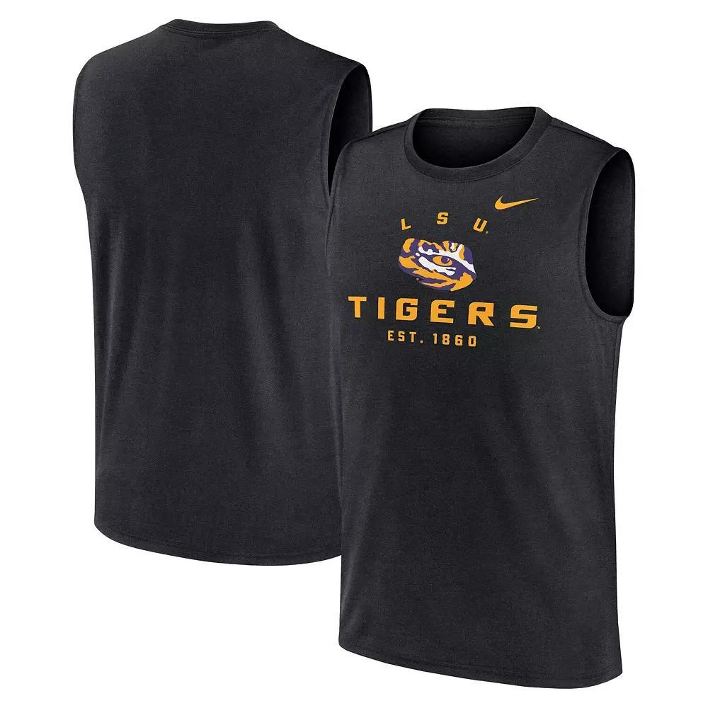 Men's Nike Black LSU Tigers Primetime Legend Lock Up Performance Muscle Tank Top, Size: Medium Product Image