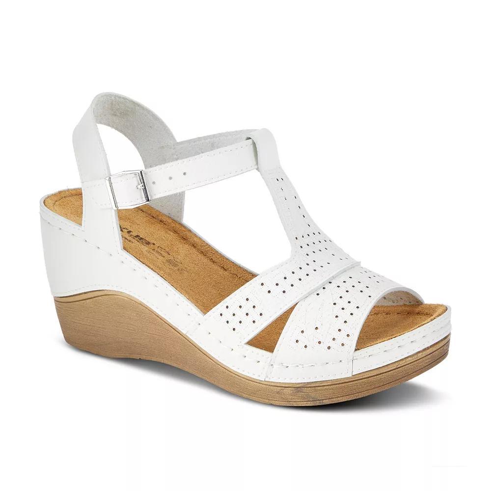 Flexus by Spring Step Natala Women's Wedge Sandals, Size: 39, White Product Image