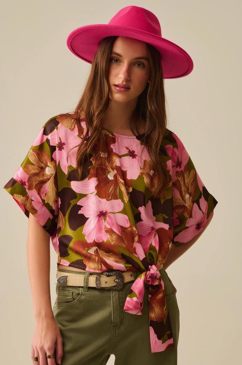 Tropical Print Blouse Product Image