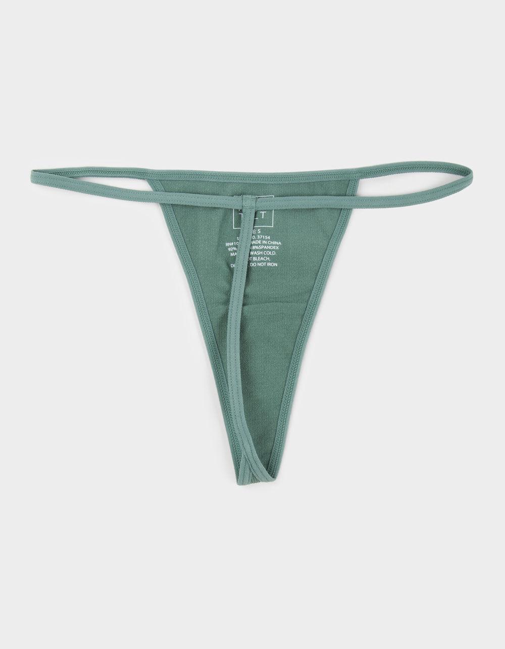 FULL TILT Seamless Rib Thong - NAVY Product Image