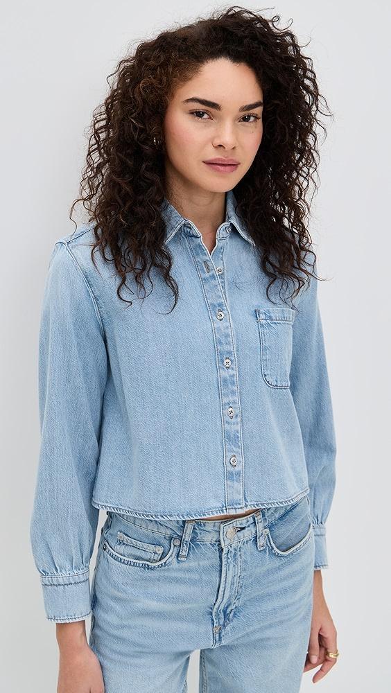 rag & bone Ultra Featherweight Cropped Maxine Shirt | Shopbop Product Image