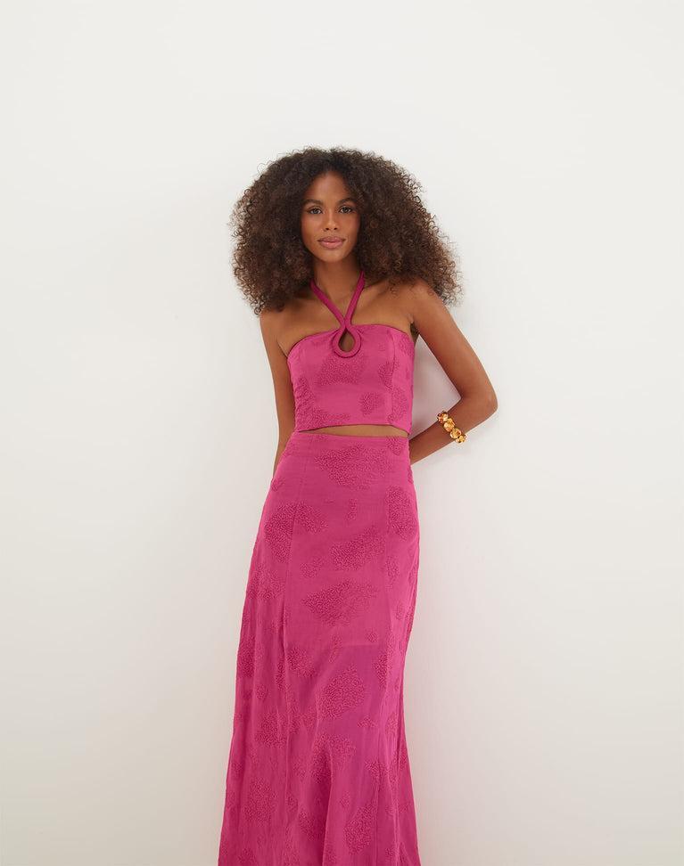 Jordana Long Skirt - Orchid Product Image