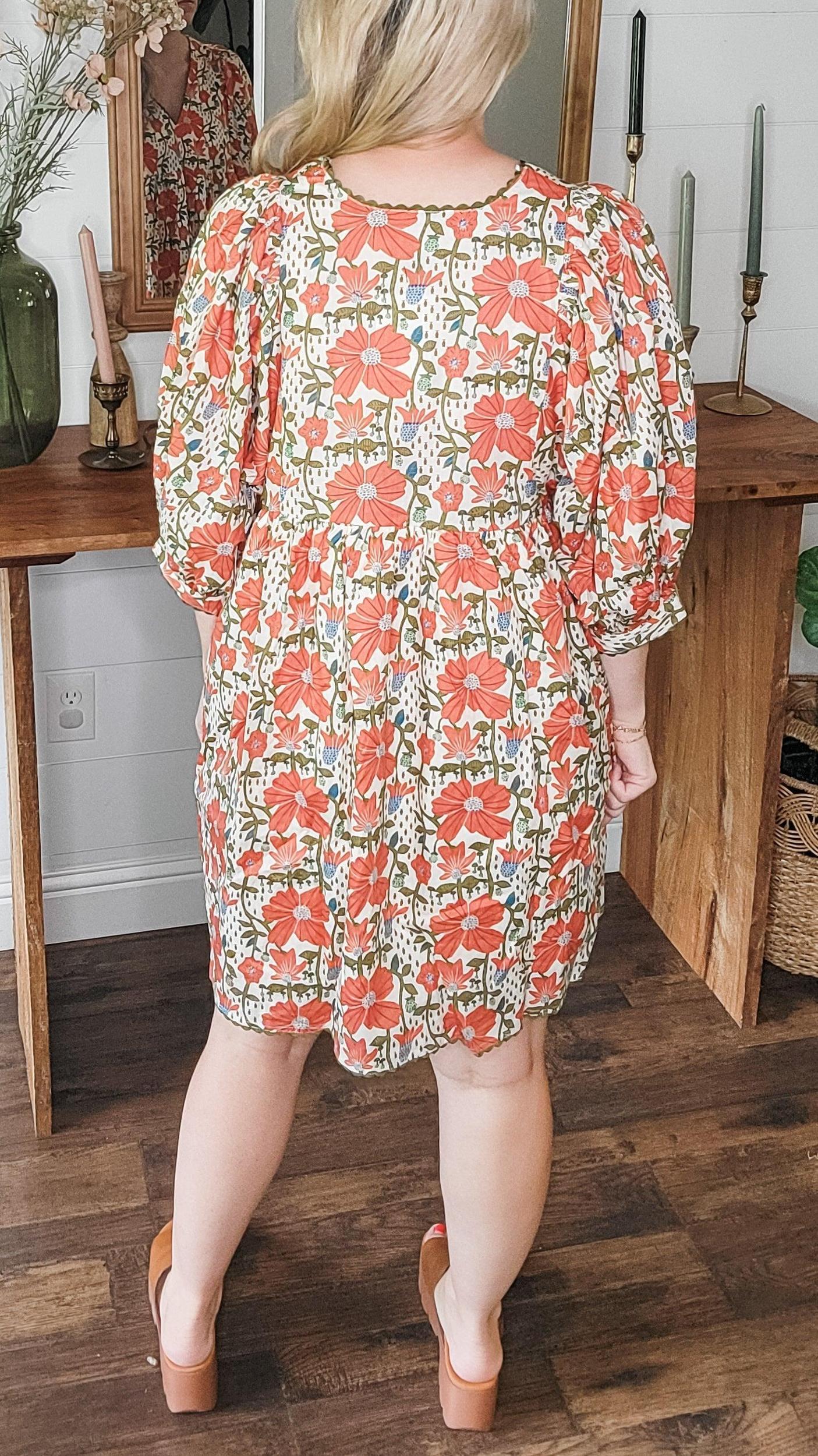 Shady Grove Floral Print Dress (Small to Large) Product Image