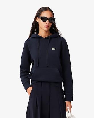 Women's Relaxed Fit Piqué Hoodie Product Image
