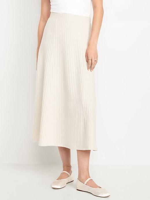 Cozy Ribbed Maxi Skirt Product Image