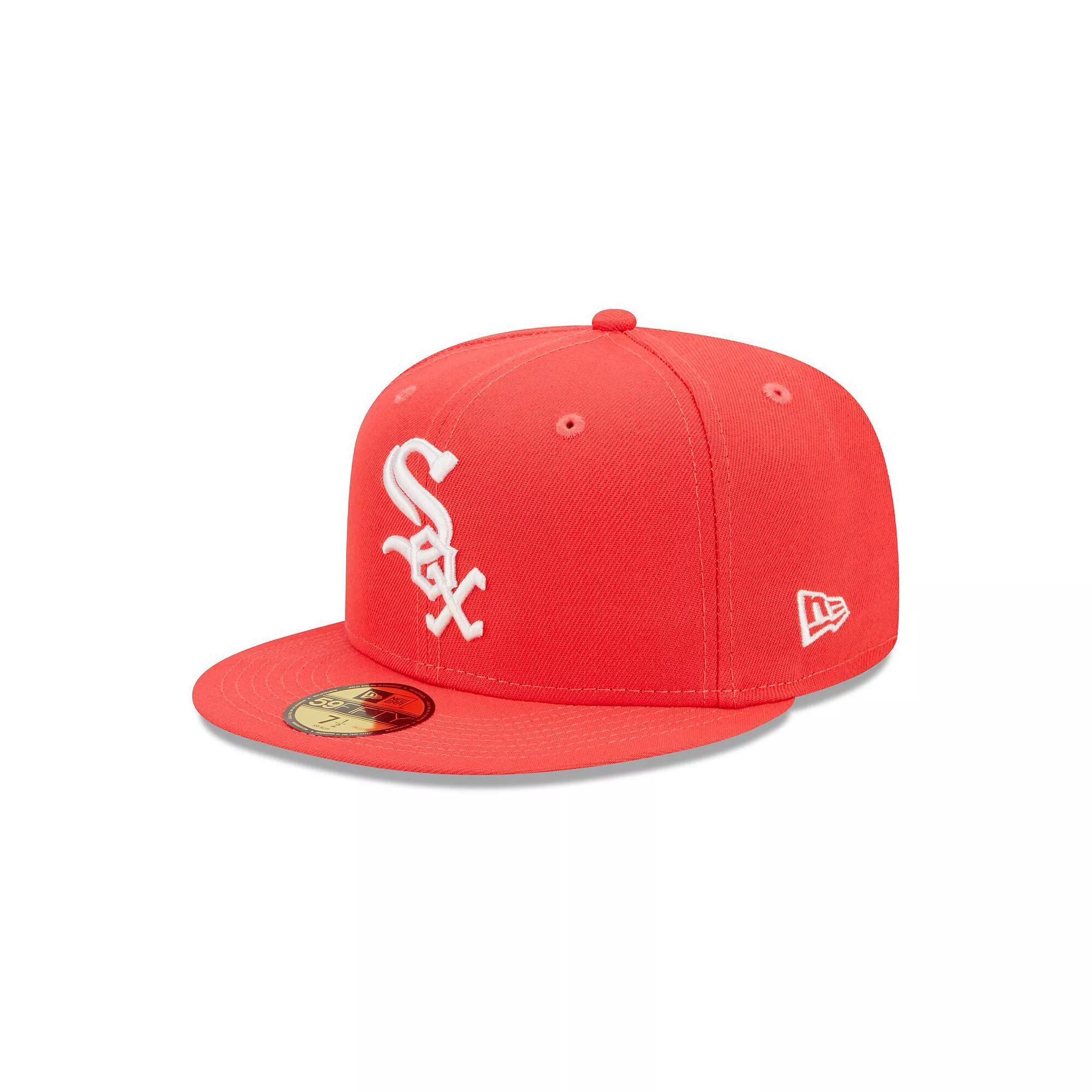 Men's New Era Red Chicago White Sox Lava Highlighter Logo 59FIFTY Fitted Hat, Size: 7 3/8 Product Image