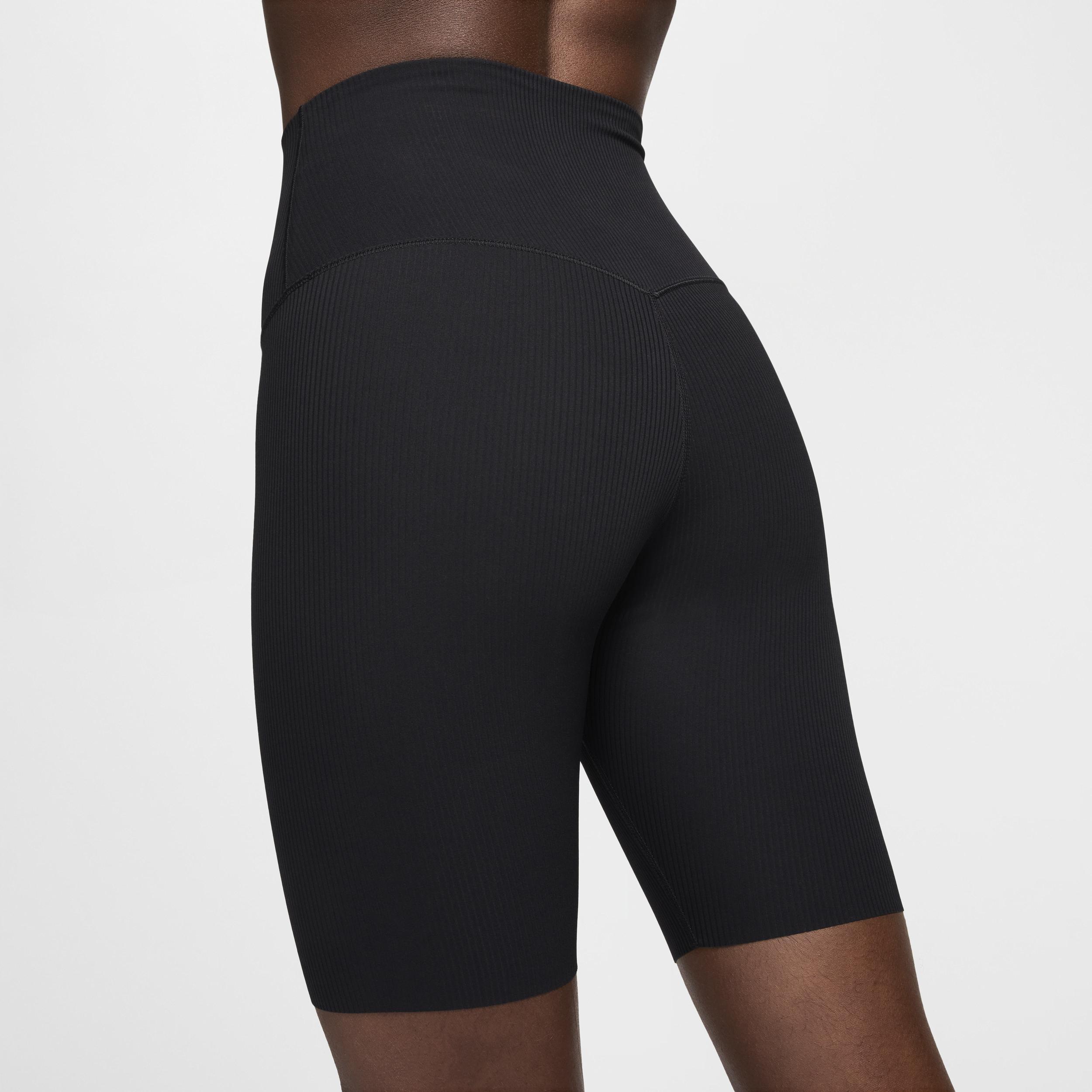 Nike Womens Zenvy Rib Gentle-Support High-Waisted 8 Biker Shorts Product Image