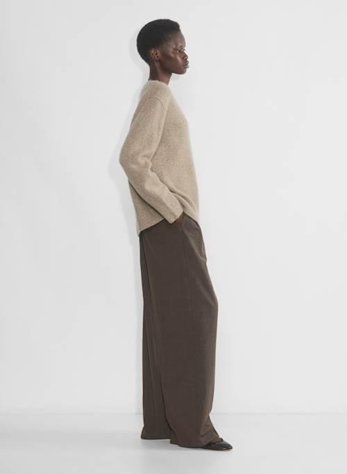 plush cashmere oversized v-neck sweater Product Image