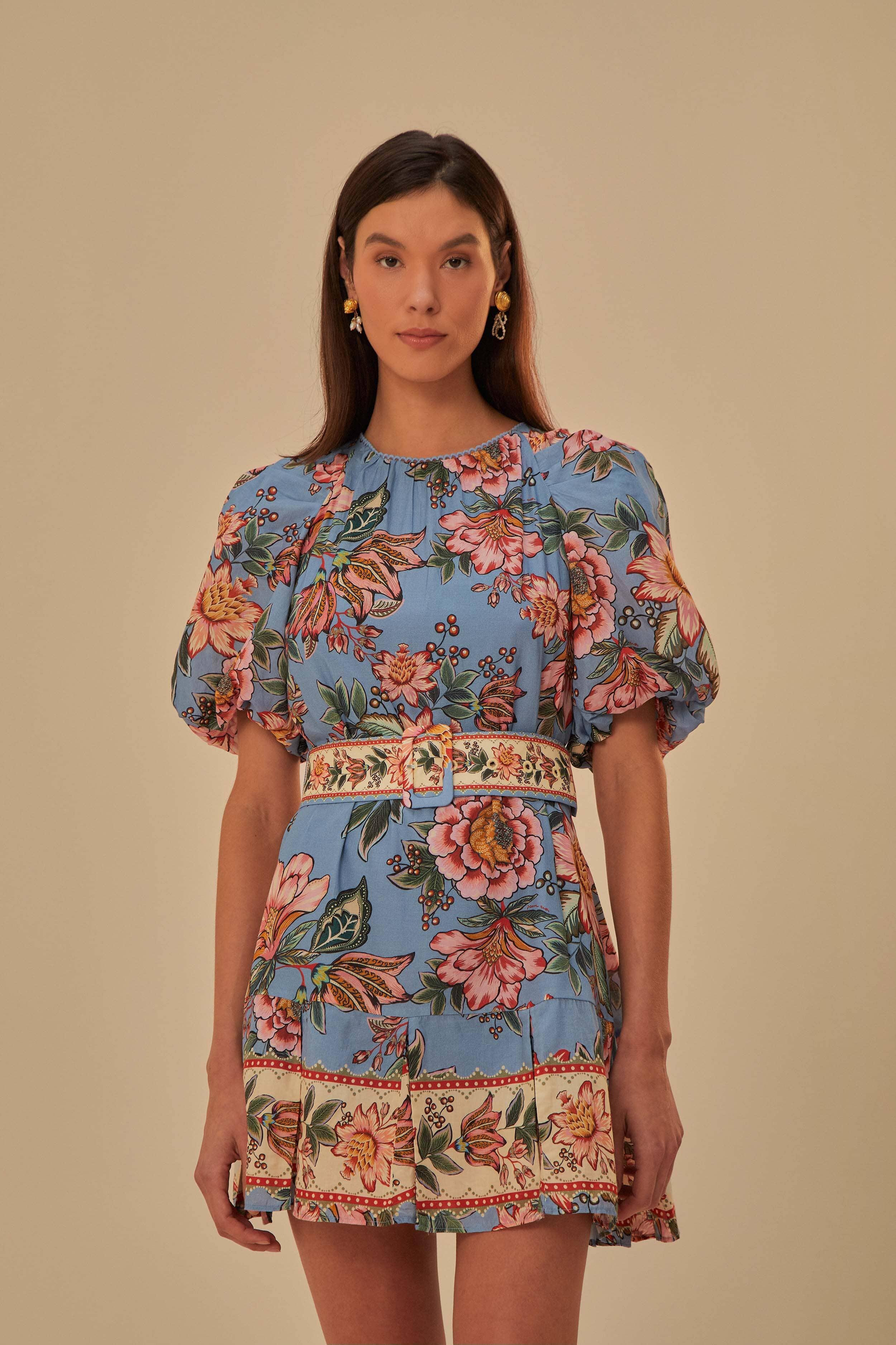Farm Rio Wonderful Bouquet Mini Dress Product Image