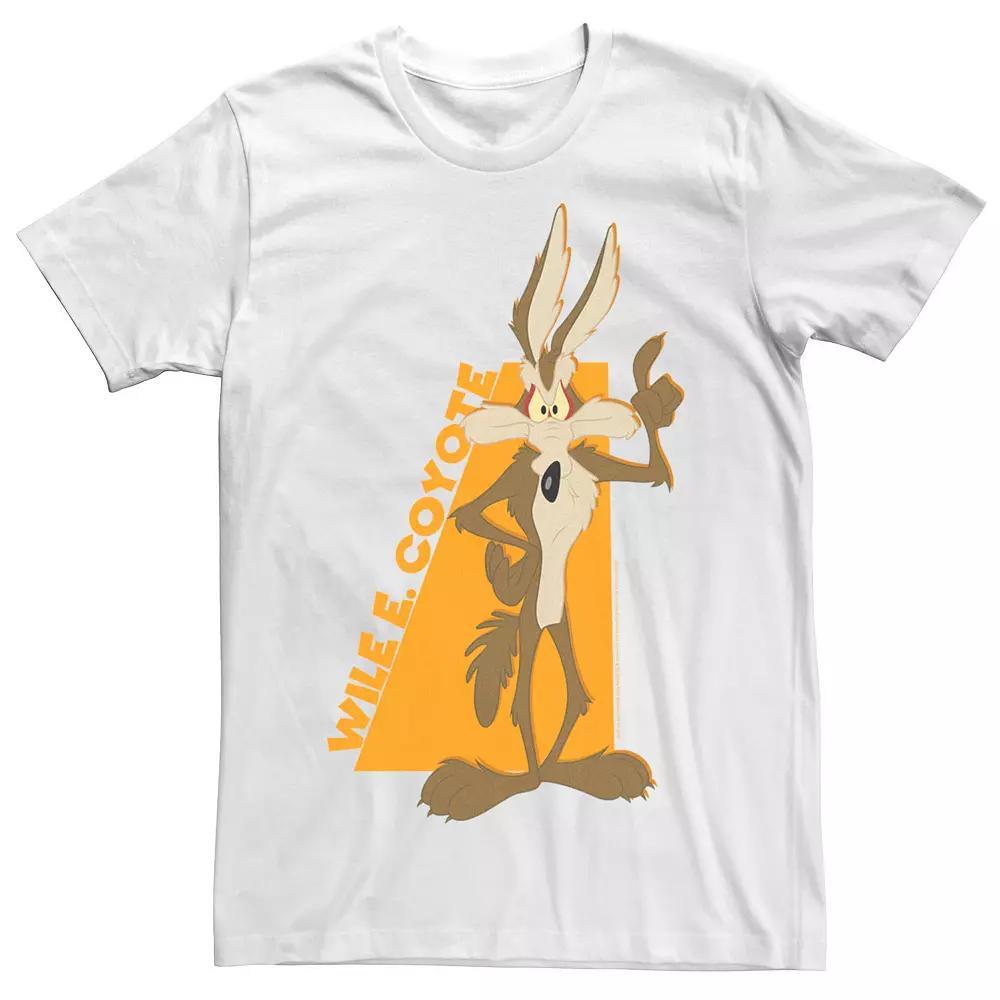 Men's Looney Tunes Wile E. Coyote Orange Hue Portrait Tee, Size: 3XL, White Product Image