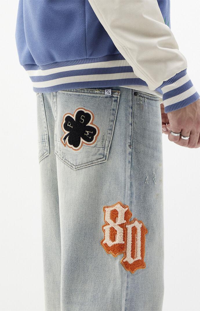 Men's Patchwork Baggy Jeans - 30W x 32L Product Image