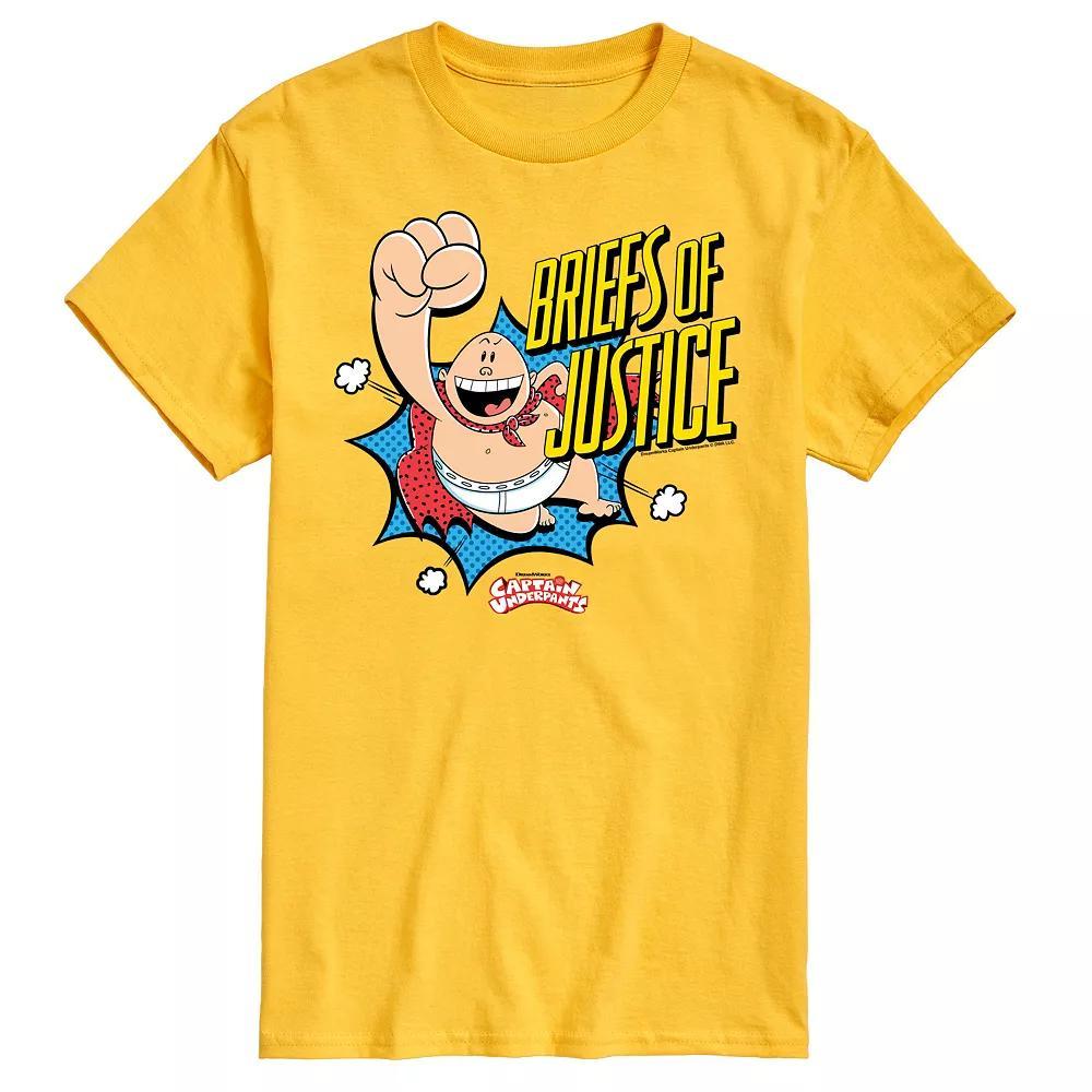 Mens Captain Underpants Briefs Of Justice Graphic Tee Product Image
