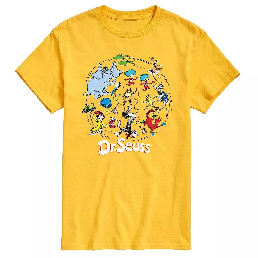 Men's Dr. Seuss Pattern Tee, Size: Small, Gray Product Image