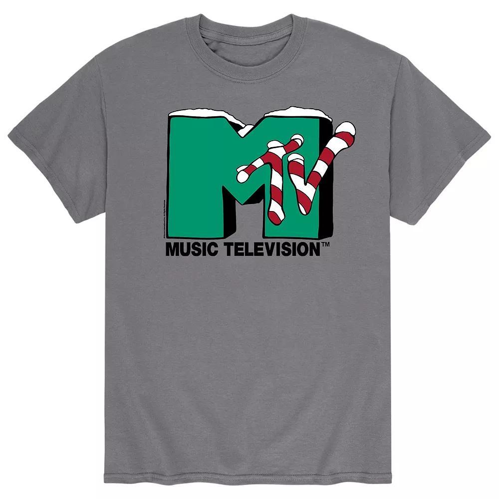 Mens MTV Christmas Candy Cane Tee Product Image
